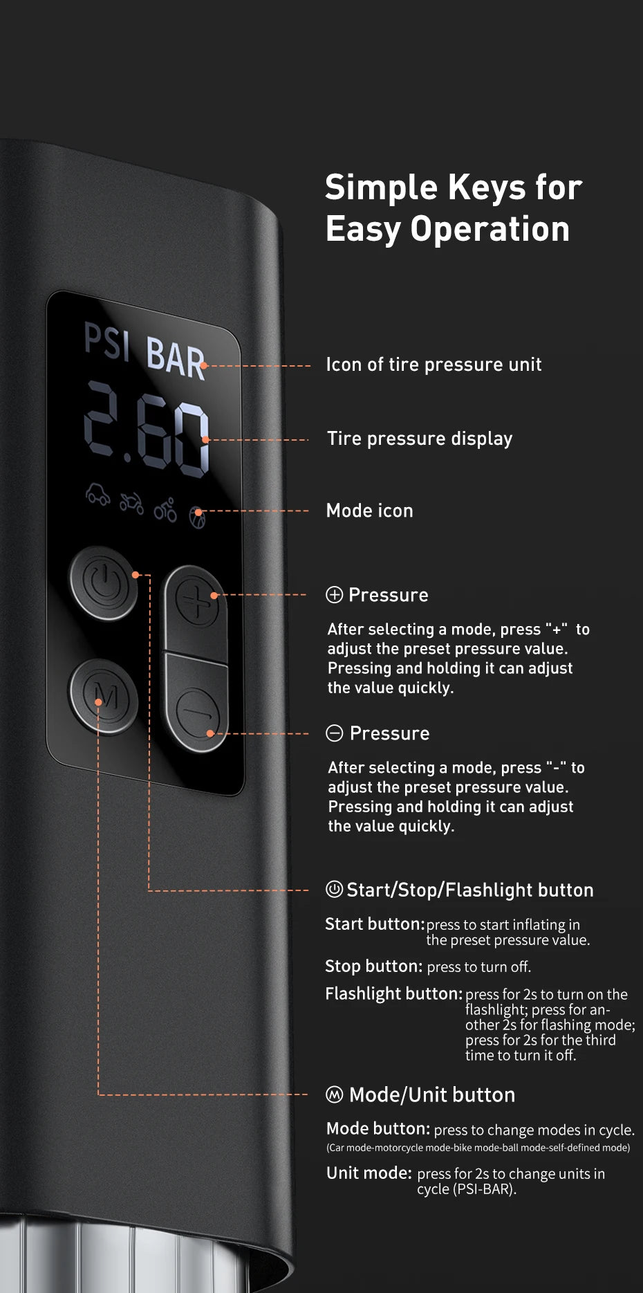 BASEUS™ Car Inflator – 150PSI Smart Digital Pump | Portable