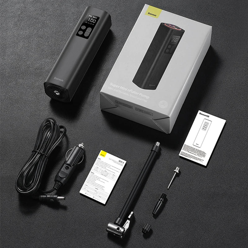 BASEUS™ Car Inflator – 150PSI Smart Digital Pump | Portable