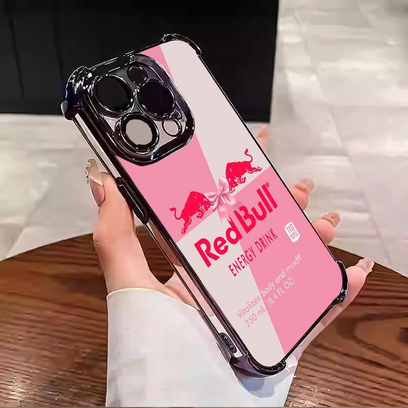 Red Bull for Iphone Case-Pink White for Iphone 16 15 14 13 12 11 X XS PRO plus MAX