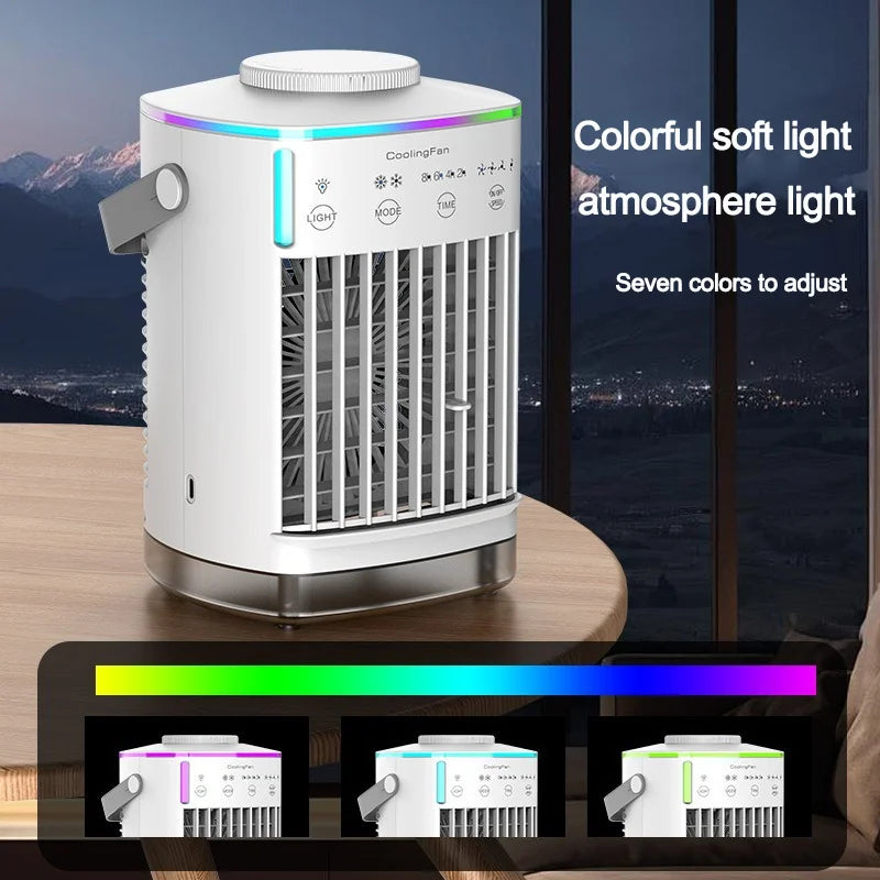 LZJV™ USB Mini Cooler – Portable Desktop Fan | Water Spray Cooling