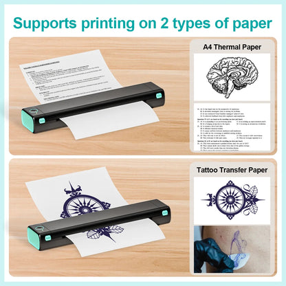 Phomemo™ M08F Wireless A4 Thermal Printer – Bluetooth Tattoo & Document Printing