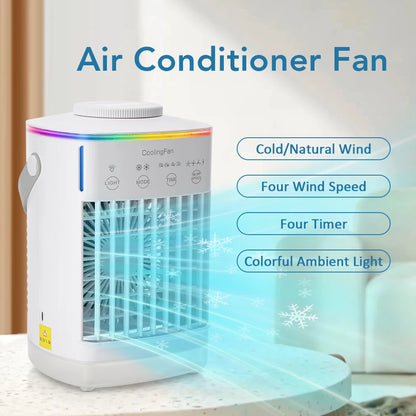LZJV™ USB Mini Cooler – Portable Desktop Fan | Water Spray Cooling
