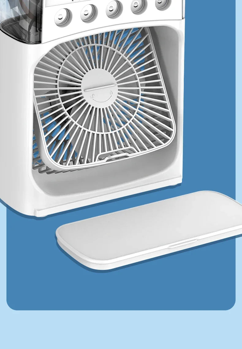 Portable 3 In 1 Fan Air Cooler LED Night Lights