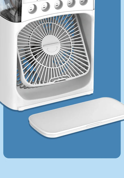 Portable 3 In 1 Fan Air Cooler LED Night Lights
