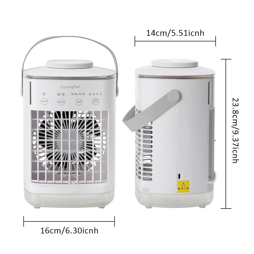 LZJV™ USB Mini Cooler – Portable Desktop Fan | Water Spray Cooling