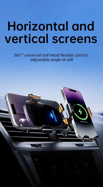 UYUXIO™ Wireless Car Charger – Fast Charging | Auto Clamping