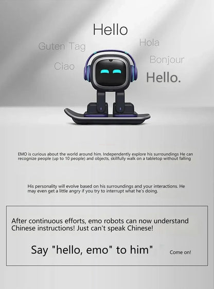 Emo Robot Pet Emopet Intelligent Companion  Ai Emotional Communication Future Voice Robot For Home Desktop Toys Kids Xmas Gift