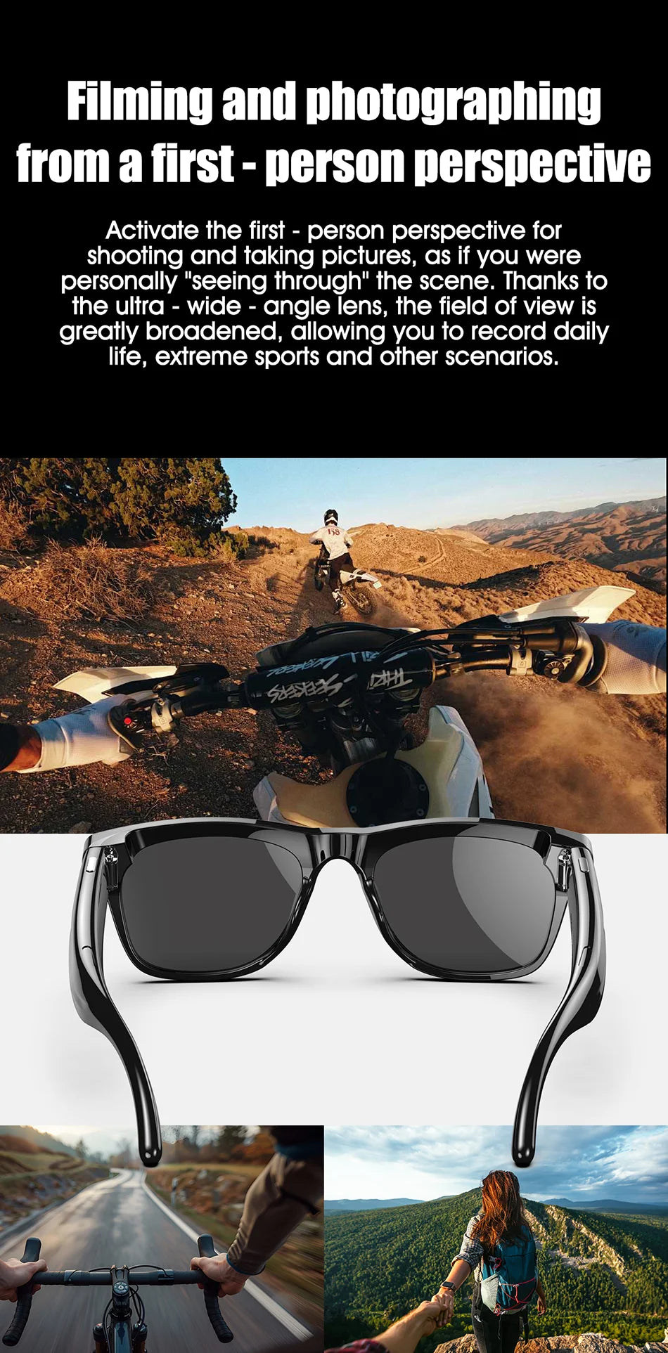 2025 Fashion AI 100MP Camera Smart Glasses Waterproof Bluetooth Call Playing Music Smart Glasses Identify Pictures Use ChatGPT