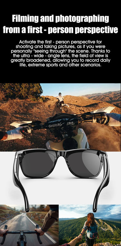 2025 Fashion AI 100MP Camera Smart Glasses Waterproof Bluetooth Call Playing Music Smart Glasses Identify Pictures Use ChatGPT