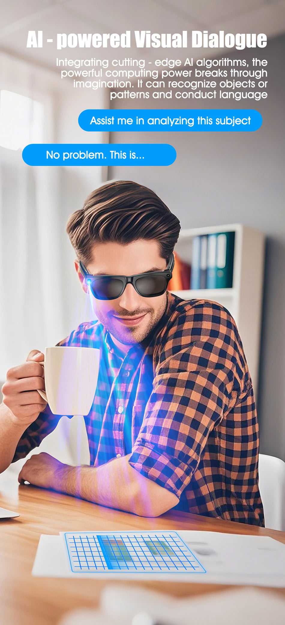 2025 Fashion AI 100MP Camera Smart Glasses Waterproof Bluetooth Call Playing Music Smart Glasses Identify Pictures Use ChatGPT