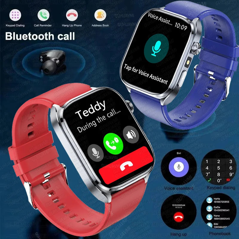2025 New Health Tracker Uric Acid Lipids Blood Components Smart Watch Blood Pressure ECG+PPG Clock Body Analysis Smartwatch Men