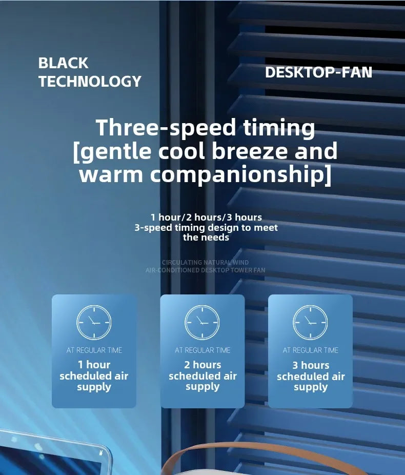 Portable 3 In 1 Fan Air Cooler LED Night Lights