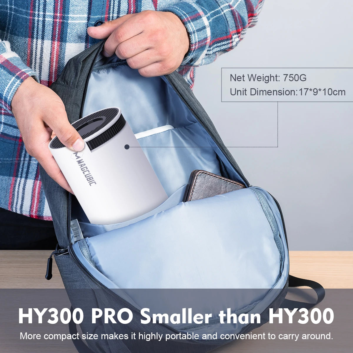 MAGCUBIC™ HY300 Pro Projector – 4K Android | WiFi + BT5.0