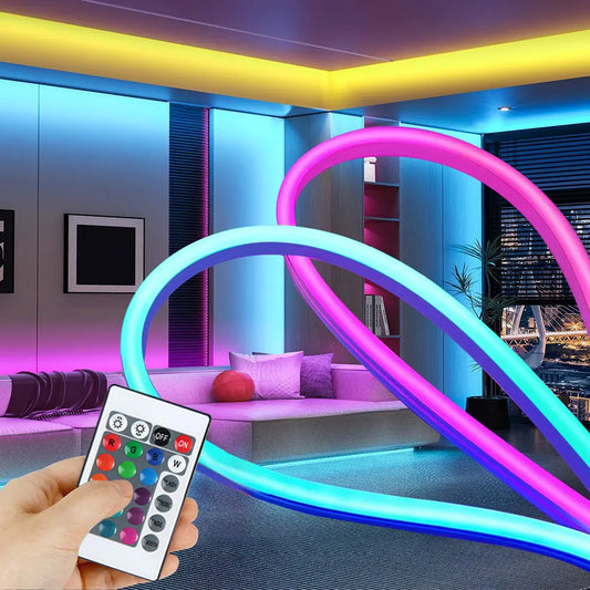 5M Neon LED Strip Lights USB 5V Strip IP65 Waterproof Control Led Flexible Diode Decoration For Home Living Room Decor Lighting