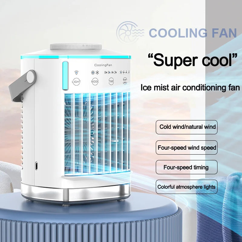 LZJV™ USB Mini Cooler – Portable Desktop Fan | Water Spray Cooling