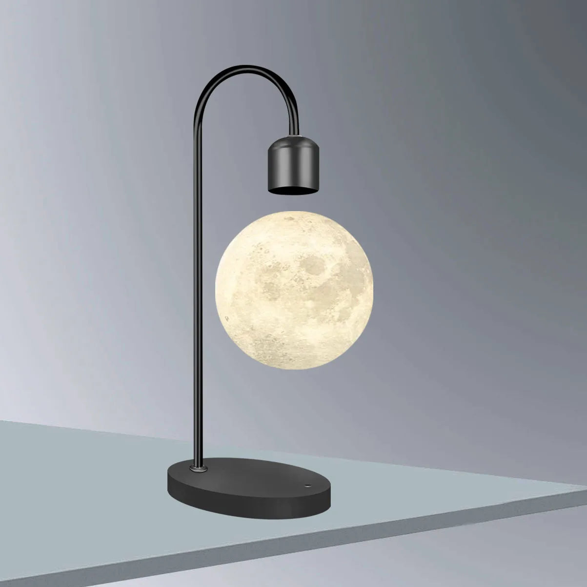 Three-color suspended switch maglev moon light bulb night  frame large star DIY
