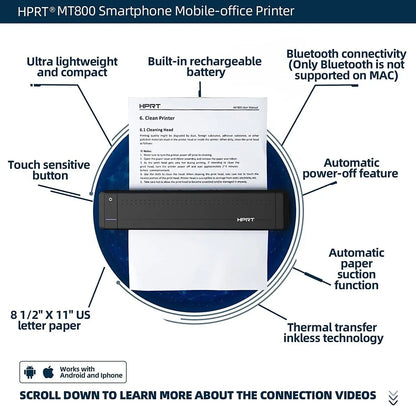 Phomemo™ M08F A4 Wireless Thermal Printer – Portable & Compact