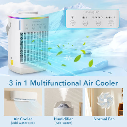 LZJV™ USB Mini Cooler – Portable Desktop Fan | Water Spray Cooling