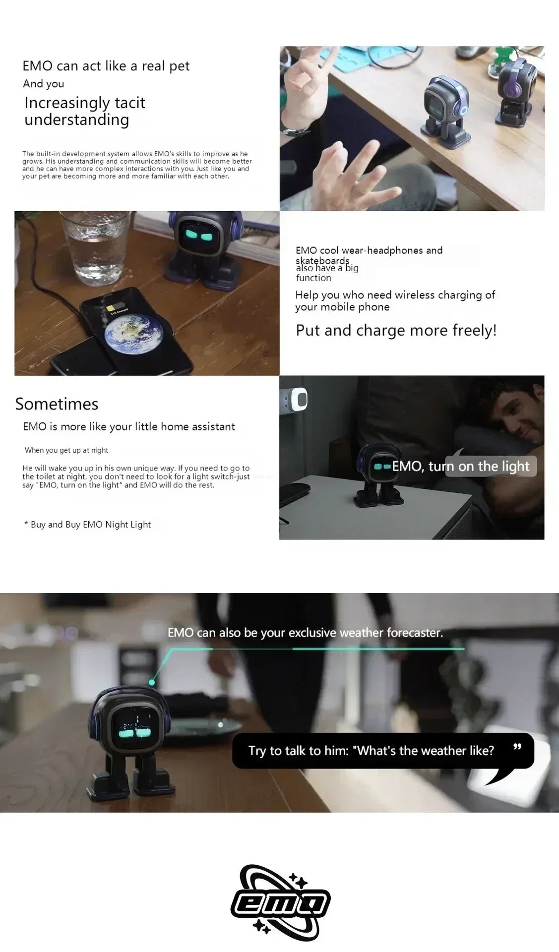 Emo Robot Pet Emopet Intelligent Companion  Ai Emotional Communication Future Voice Robot For Home Desktop Toys Kids Xmas Gift