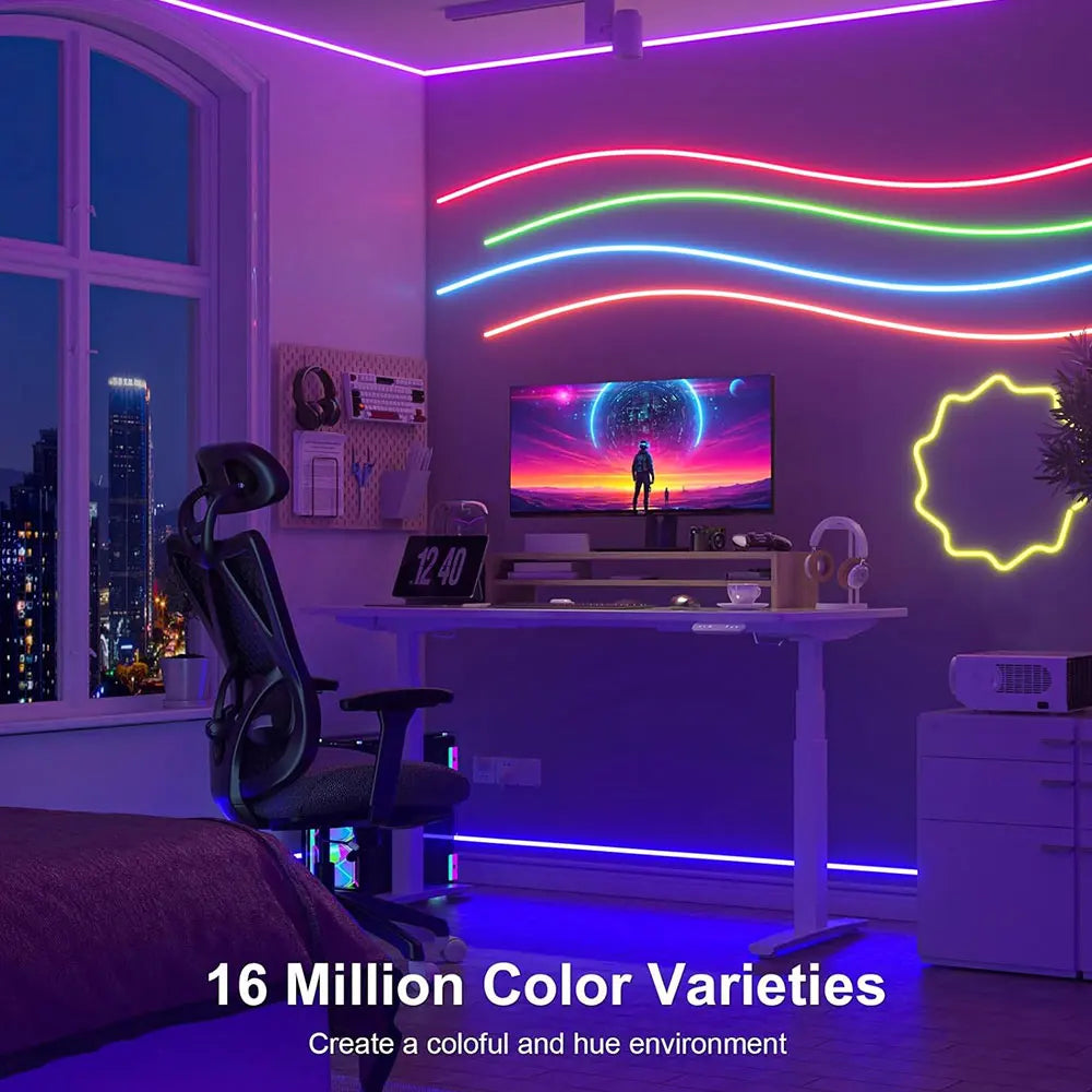 5M Neon LED Strip Lights USB 5V Strip IP65 Waterproof Control Led Flexible Diode Decoration For Home Living Room Decor Lighting