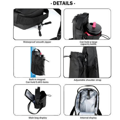 Magnetic Gym Shoulder Bag – Large-Capacity Fitness & Travel Organizer