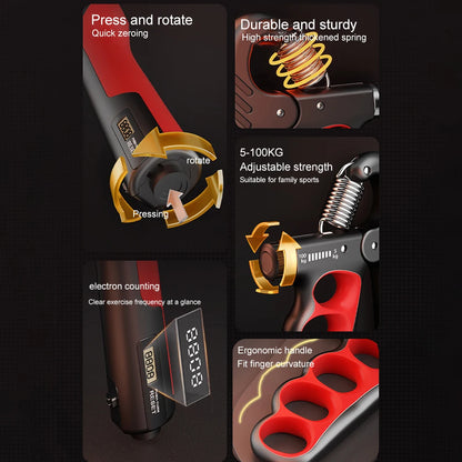 ALLOYSEED™ Adjustable Hand Gripper – 5–100KG | Strength Trainer