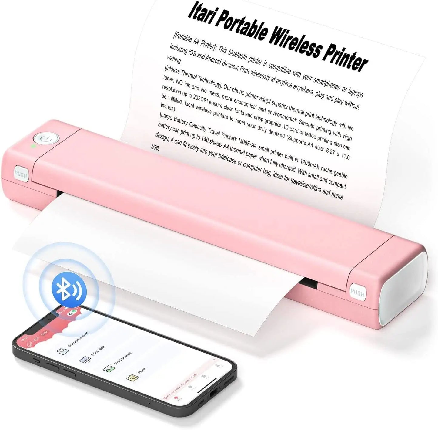 Phomemo™ M08F A4 Wireless Thermal Printer – Portable & Compact