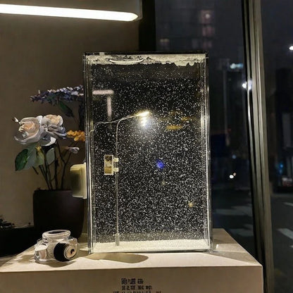 DIY Acrylic Snowy Night Light – Snow Scene Desk Lamp Gift