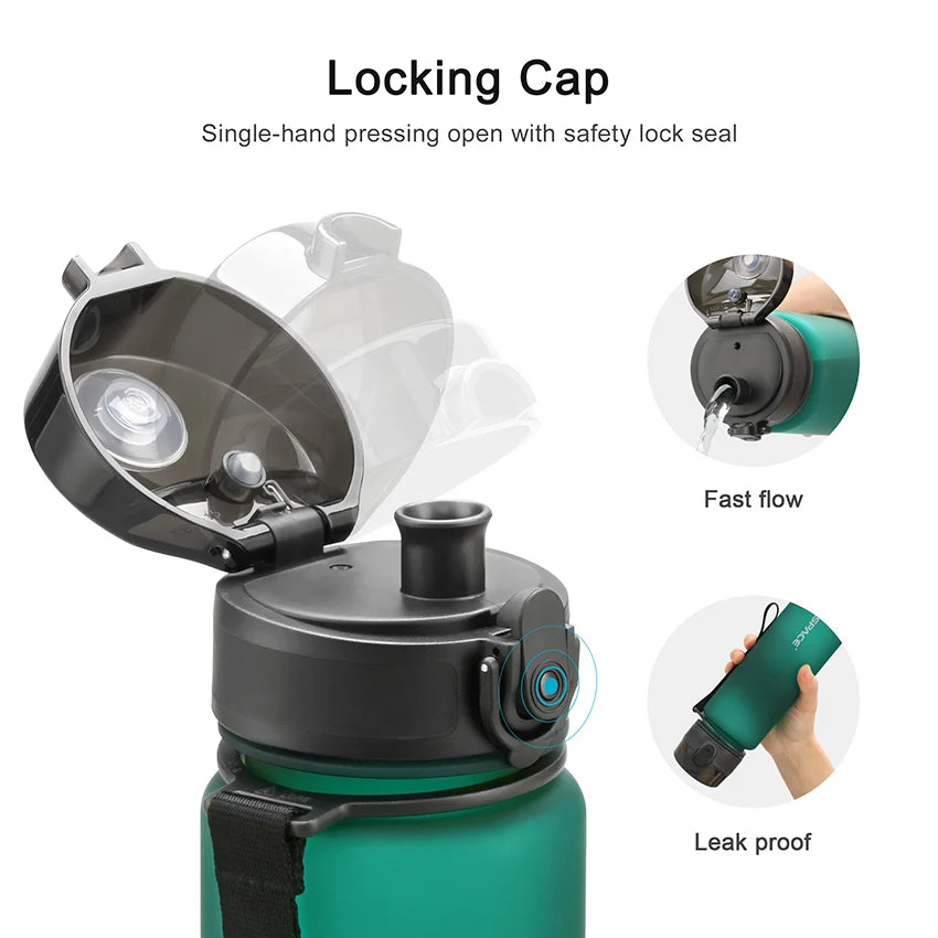 UZSPACE™ Sports Shaker Bottle – Leakproof | 500/1000ml BPA-Free
