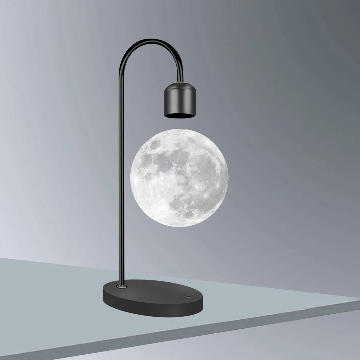 Three-color suspended switch maglev moon light bulb night  frame large star DIY