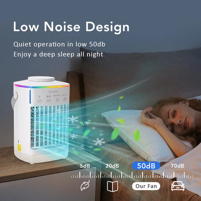 LZJV™ USB Mini Cooler – Portable Desktop Fan | Water Spray Cooling