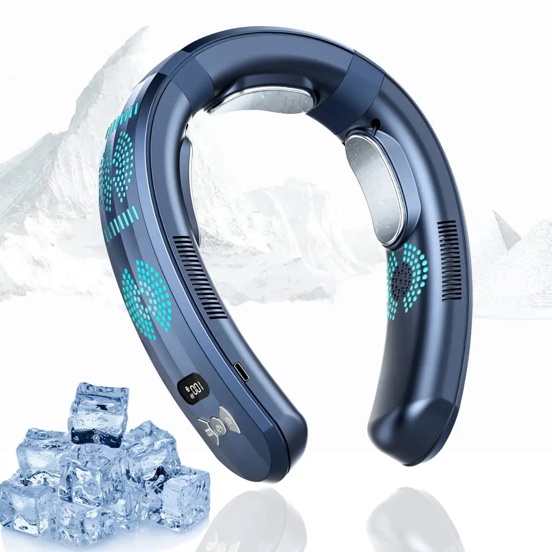 CREAROMA™ Wearable Neck AC Fan – USB Rechargeable | 6000mAh | Summer Ready