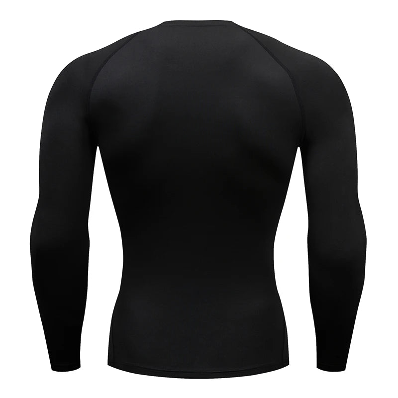 Men’s Compression Running T-Shirt – Long Sleeve Athletic Gym Top