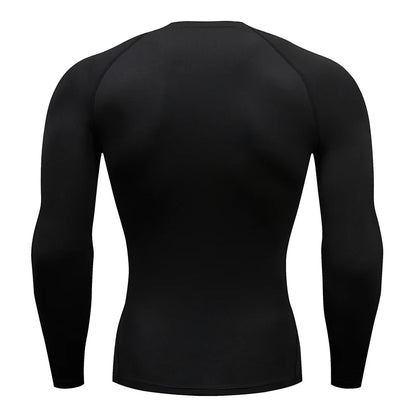 Men’s Compression Running T-Shirt – Long Sleeve Athletic Gym Top