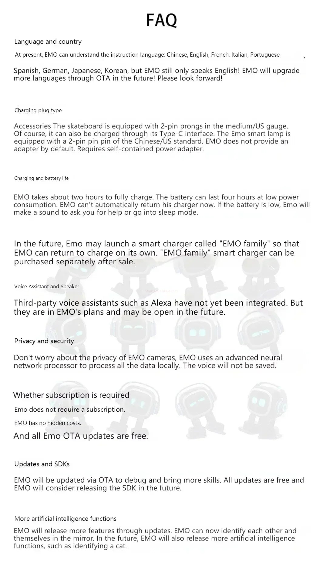 Emo Robot Pet Emopet Intelligent Companion  Ai Emotional Communication Future Voice Robot For Home Desktop Toys Kids Xmas Gift