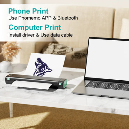 Phomemo™ M08F Wireless A4 Thermal Printer – Bluetooth Tattoo & Document Printing
