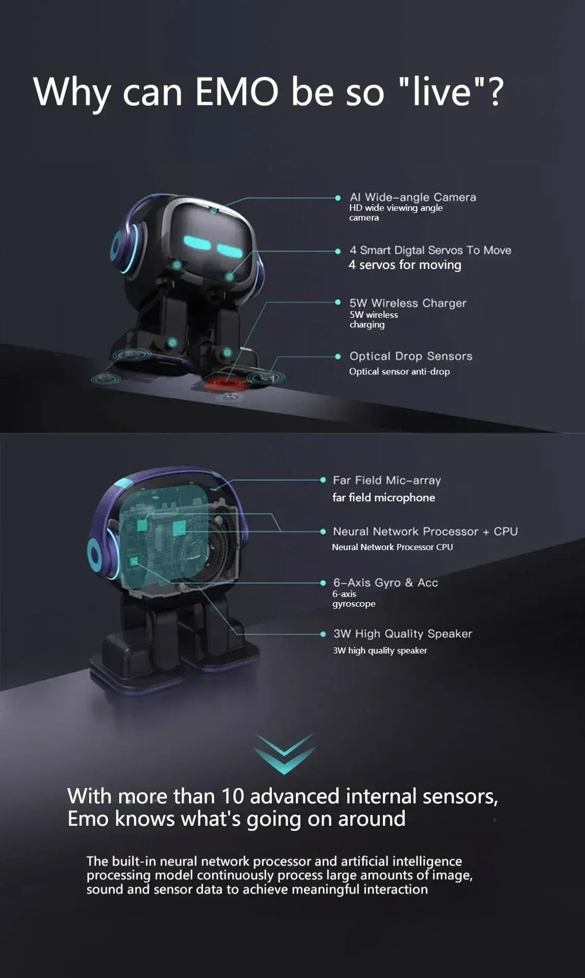 Emo Robot Pet Emopet Intelligent Companion  Ai Emotional Communication Future Voice Robot For Home Desktop Toys Kids Xmas Gift